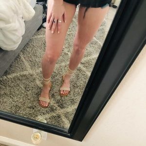 ASOS Nude tie-up sandals.